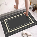 Tapis salle de bain chic gris sombre