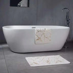 Tapis salle de bain design blanc