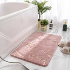 Tapis salle de bain design rose