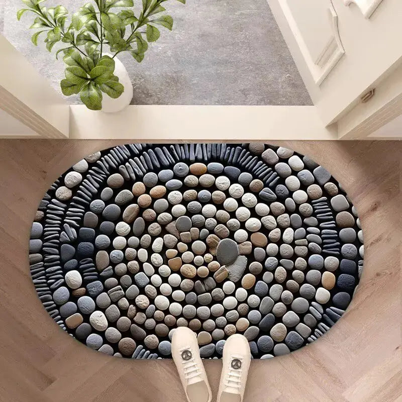Tapis salle de bain oval