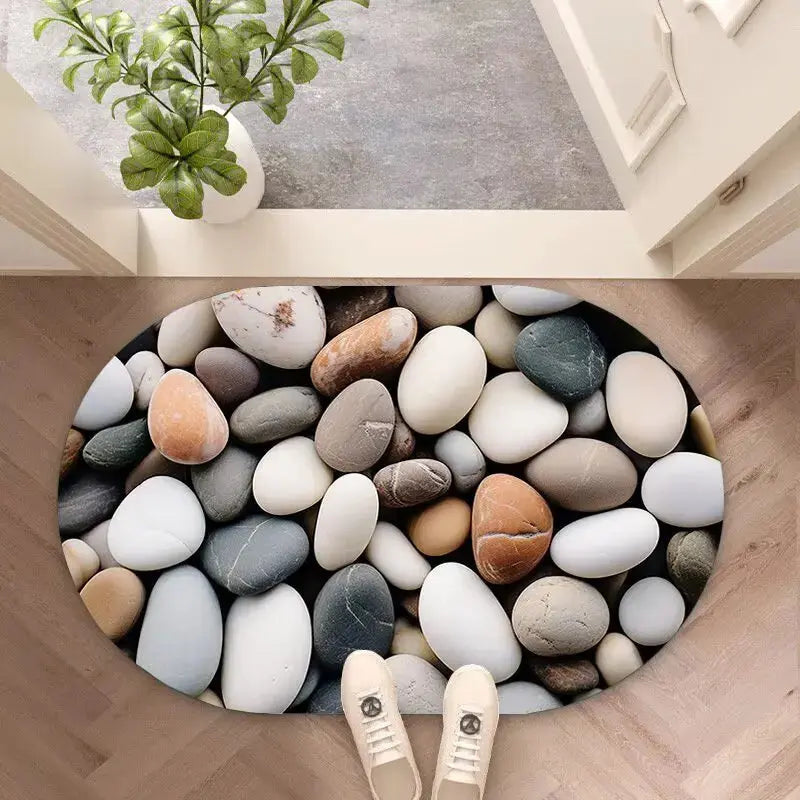 Tapis salle de bain oval 1