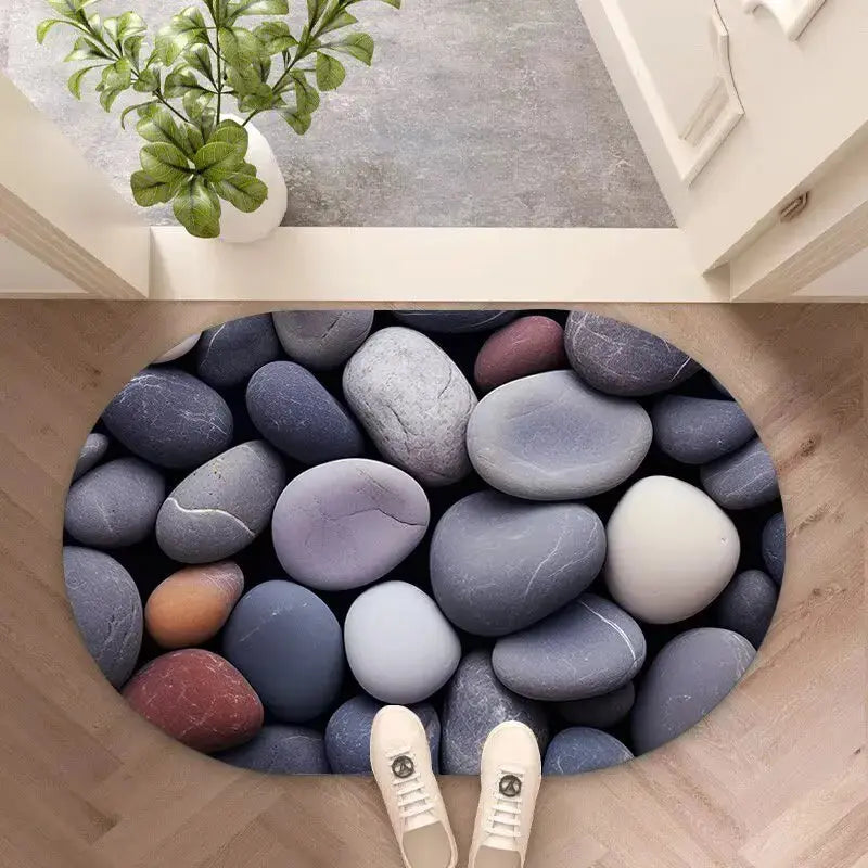 Tapis salle de bain oval 2