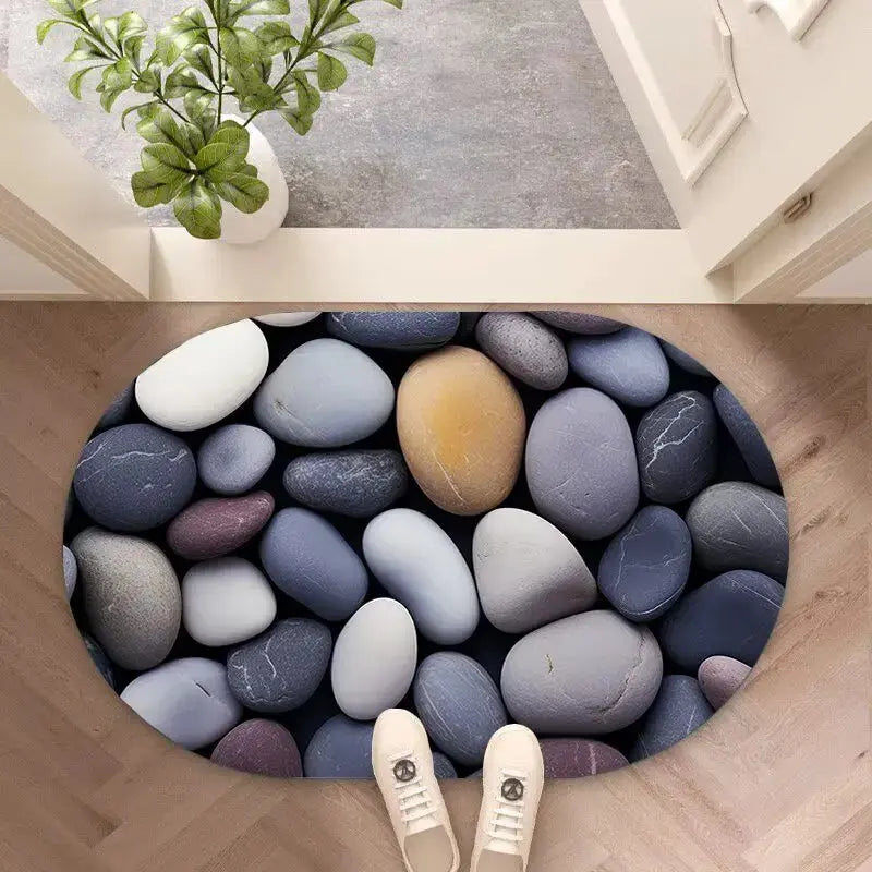 Tapis salle de bain oval 3