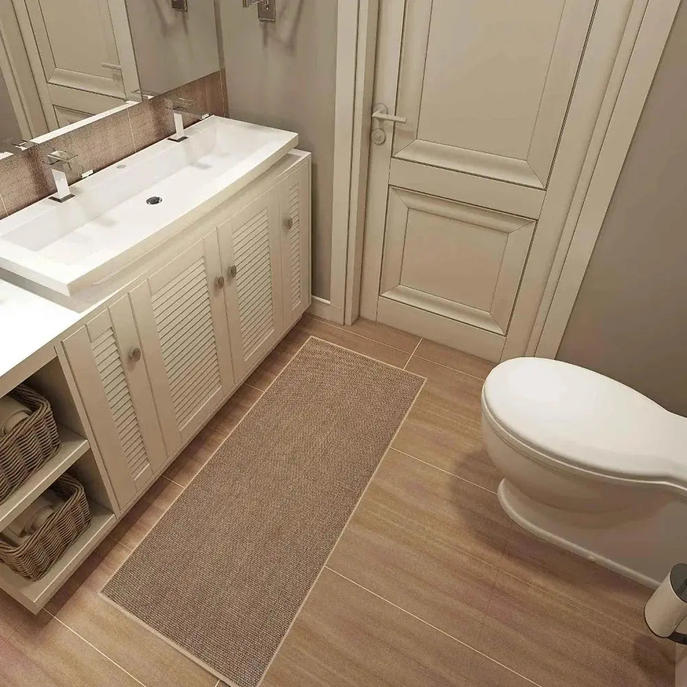 Tapis salle de bain tressé