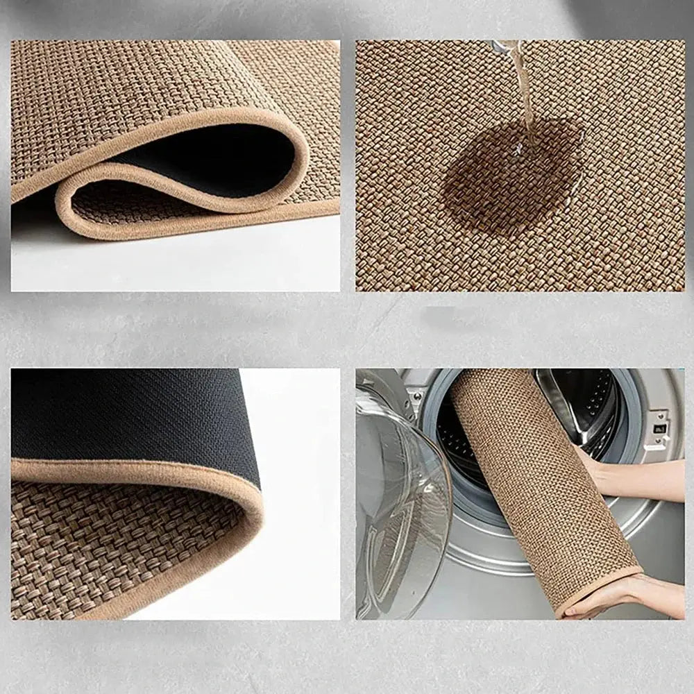 Tapis salle de bain tressé